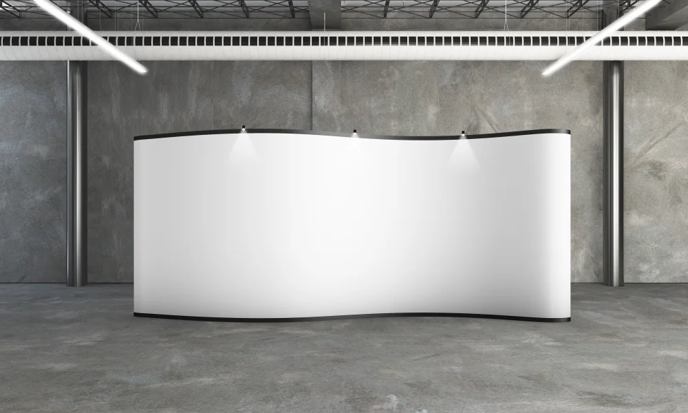 Ścianki wystawiennicze - ścianka falista