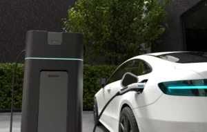 auto elektryczne w trakcie ładowania