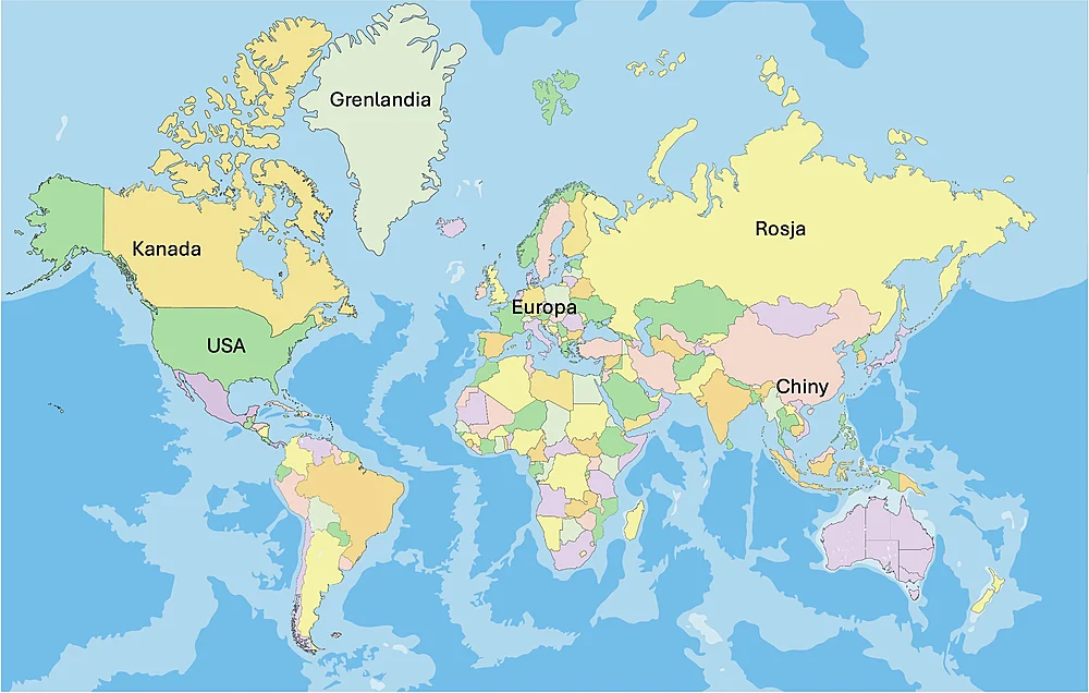 Grenlandia na mapie świata