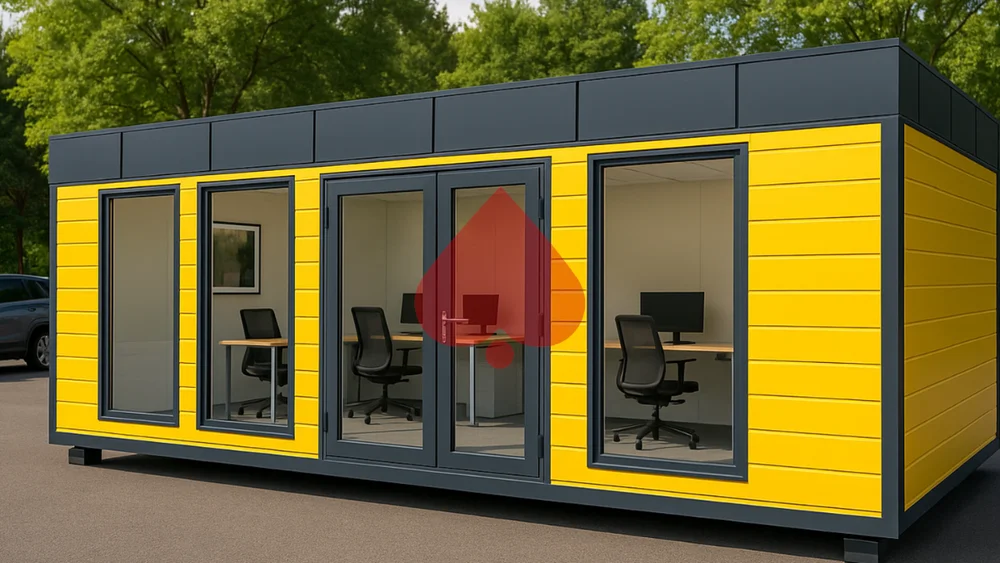 żółto-grafitowy kontener