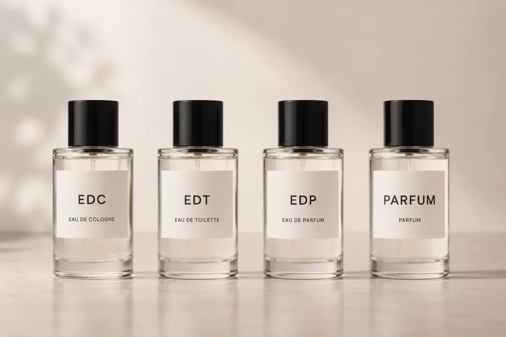 EDC, EDT, EDP, Ekstrakt perfum